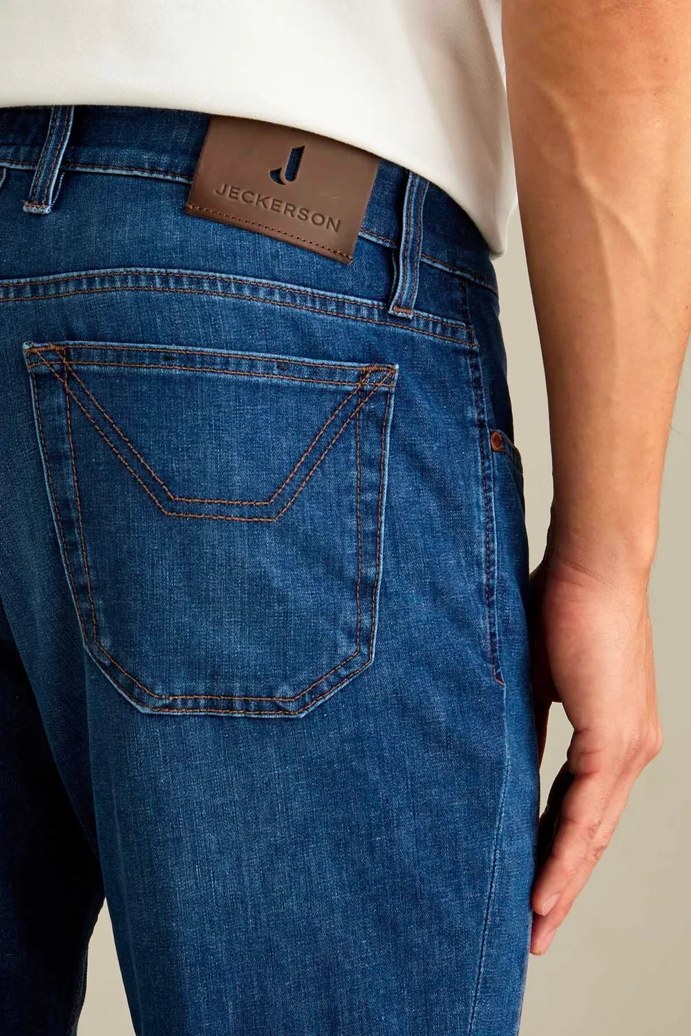 Jeckerson John Slim Fit Jeans mittelblau Stretch