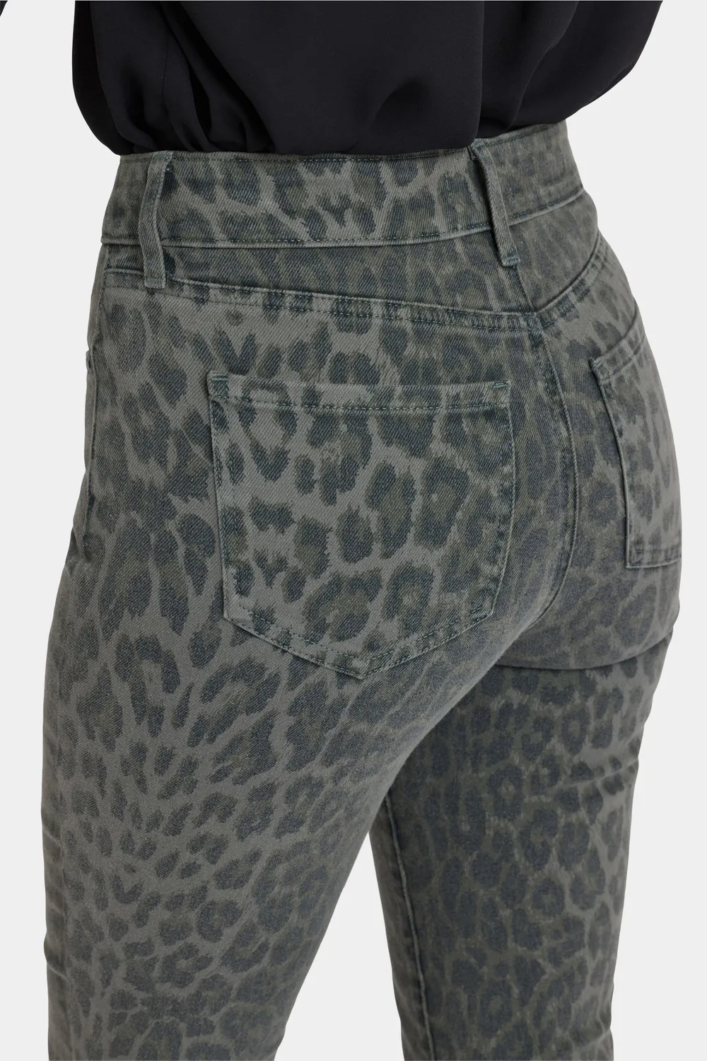 NYDJ Marilyn Straight Jeans Vine Leaf Leopard