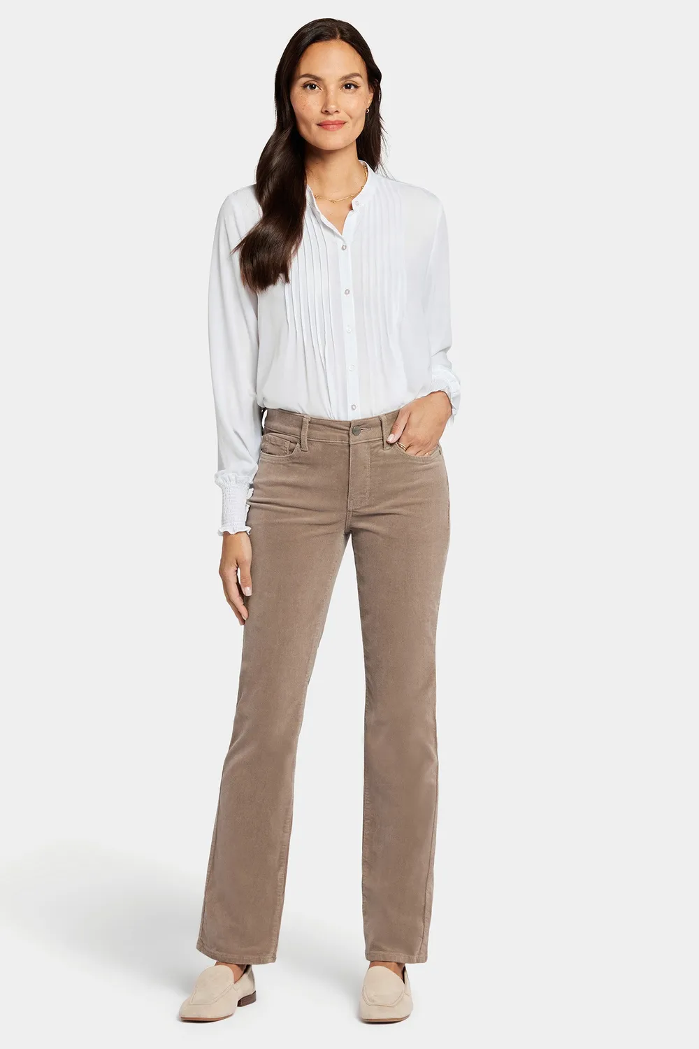 NYDJ Marilyn Straight Hose Saddlewood Cord Stretch