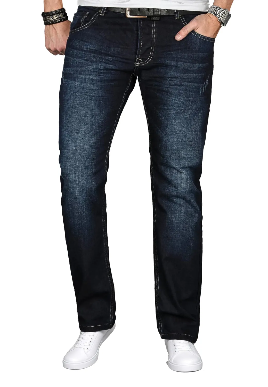Alessandro Salvarini Comfort Fit Jeans Herren Denim