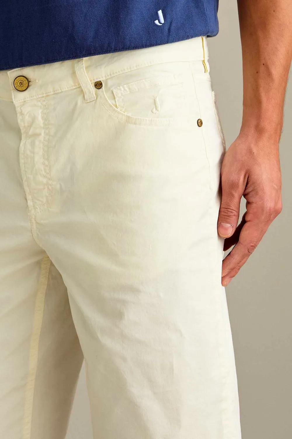 Jeckerson Jo Slim Fit Bermuda weiß Baumwolle