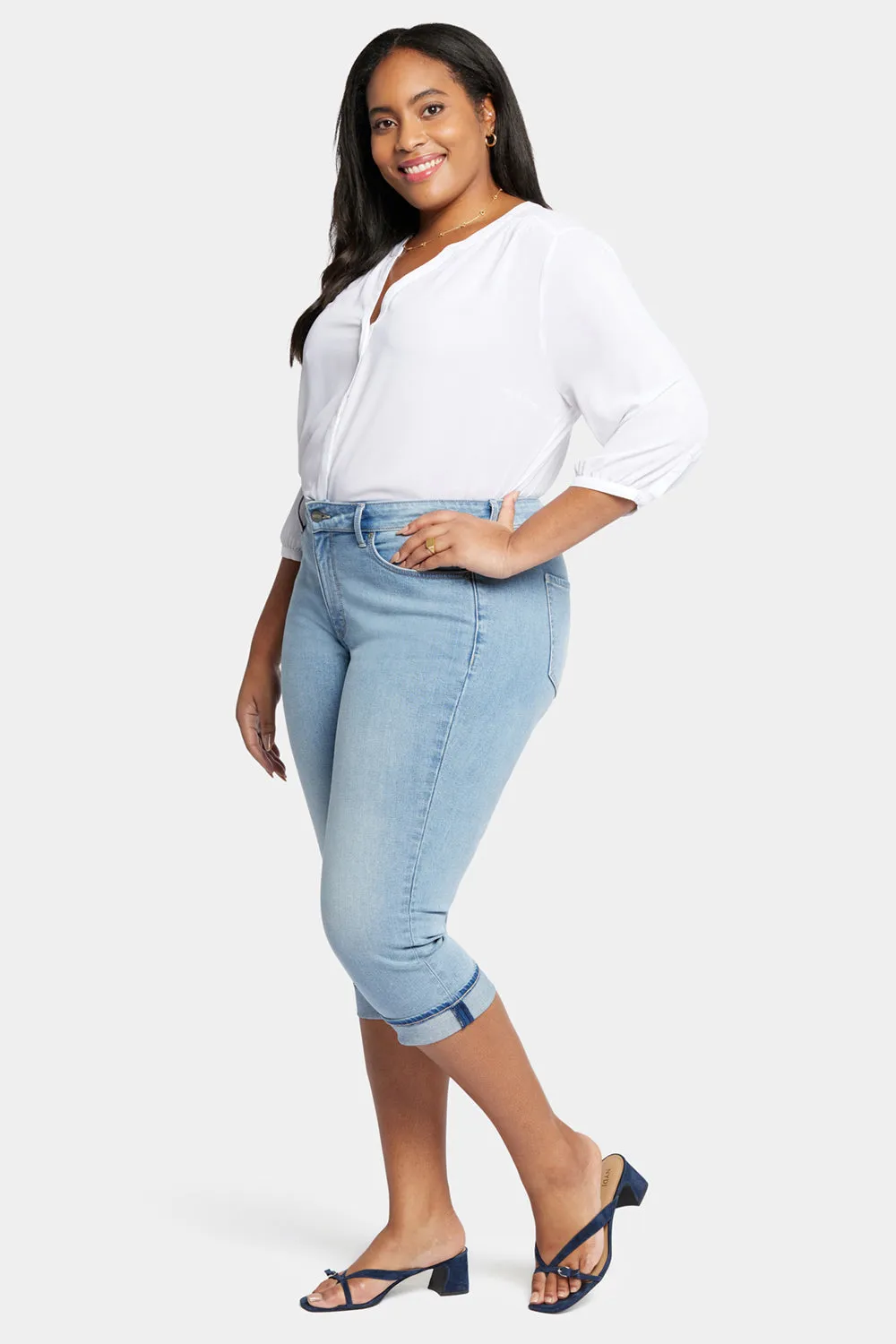 NYDJ Marilyn Straight Crop Plus Jeans Afterglow
