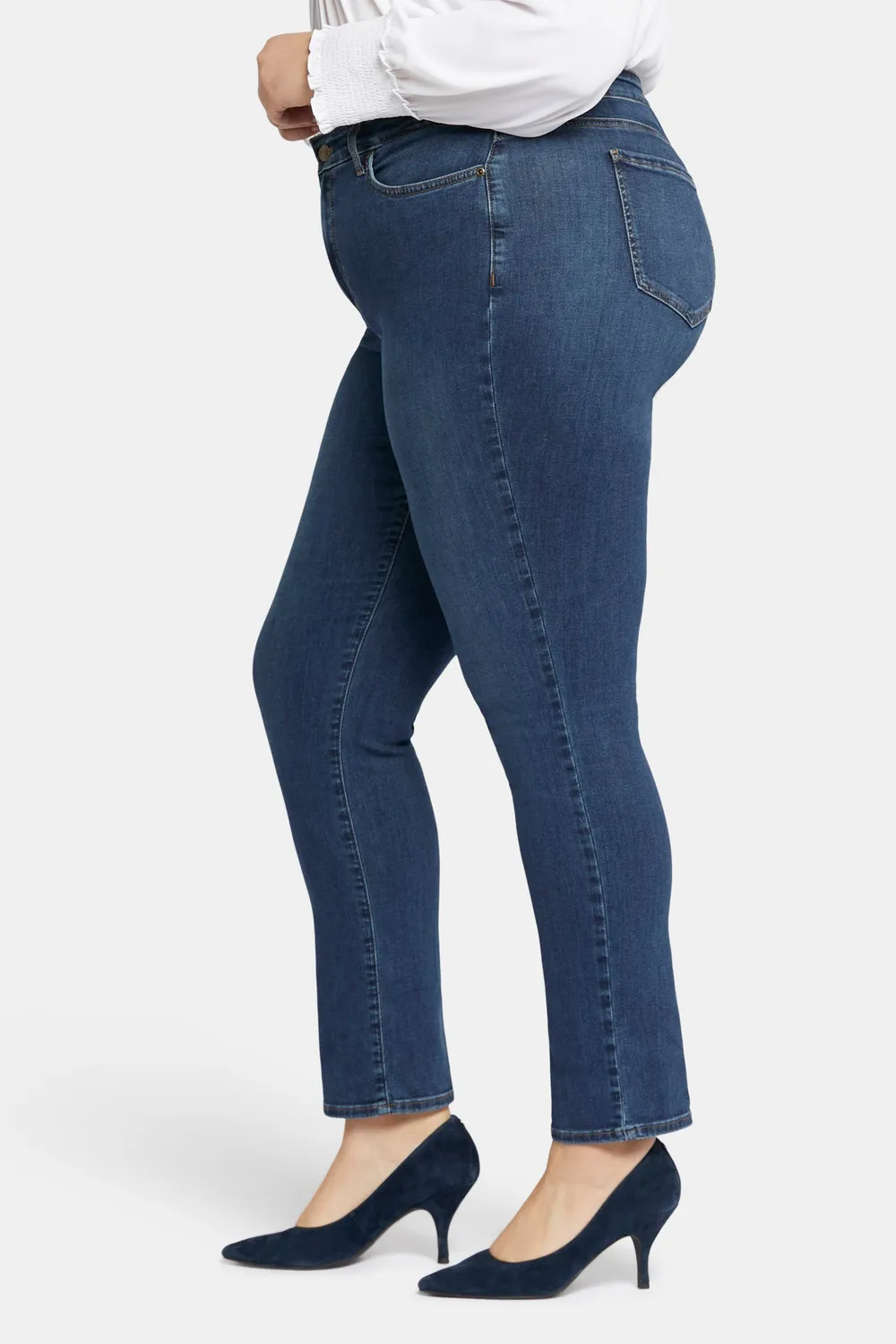 NYDJ Sheri Slim Jeans Cooper Plus Size mit Stretch