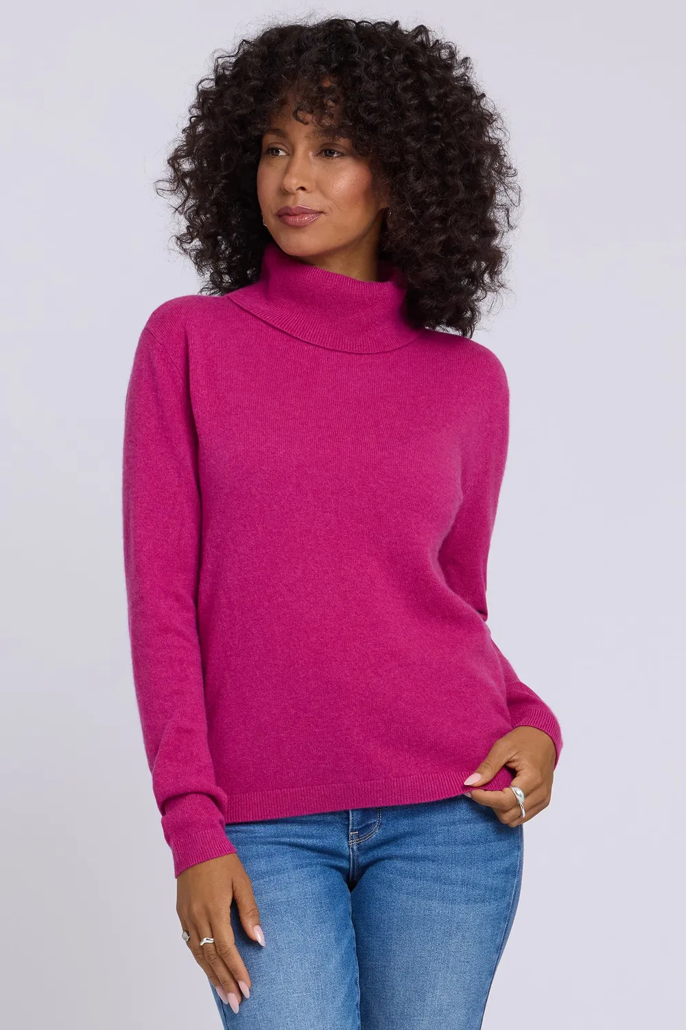 NYDJ Cashmere Essential Turtleneck Pullover Jazzy Kaschmir