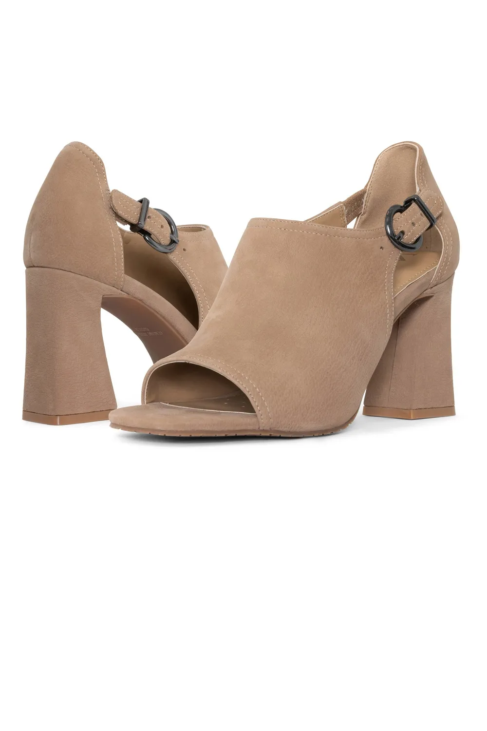 NYDJ Larlie Block Heels Sandalen Taupe