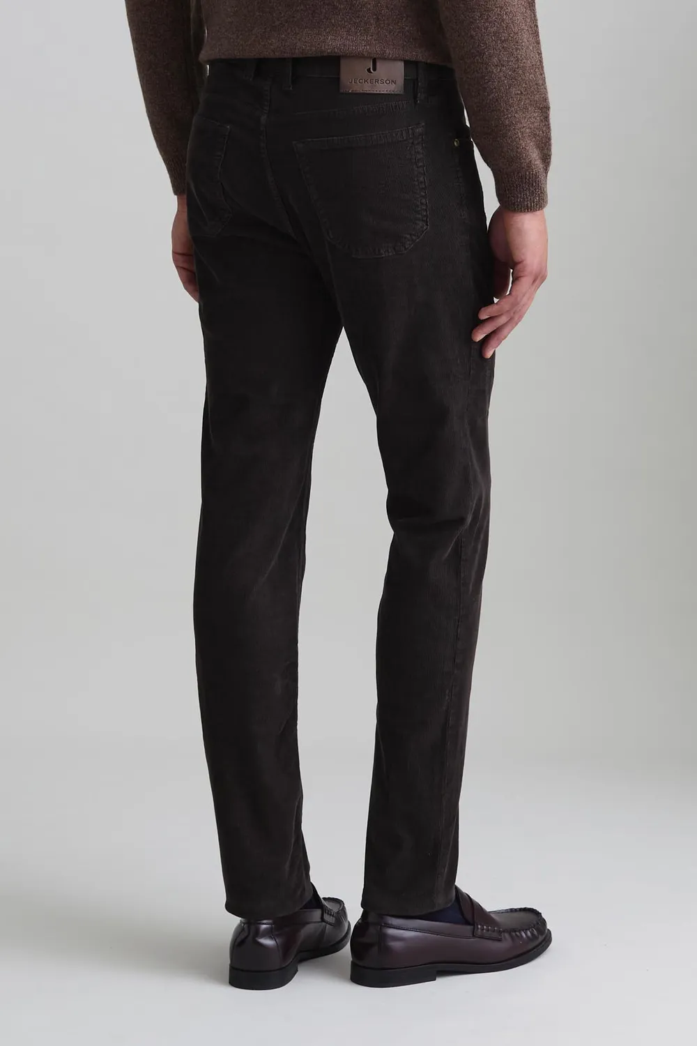 Jeckerson John Hose Slim Fit dunkelbraun Samt