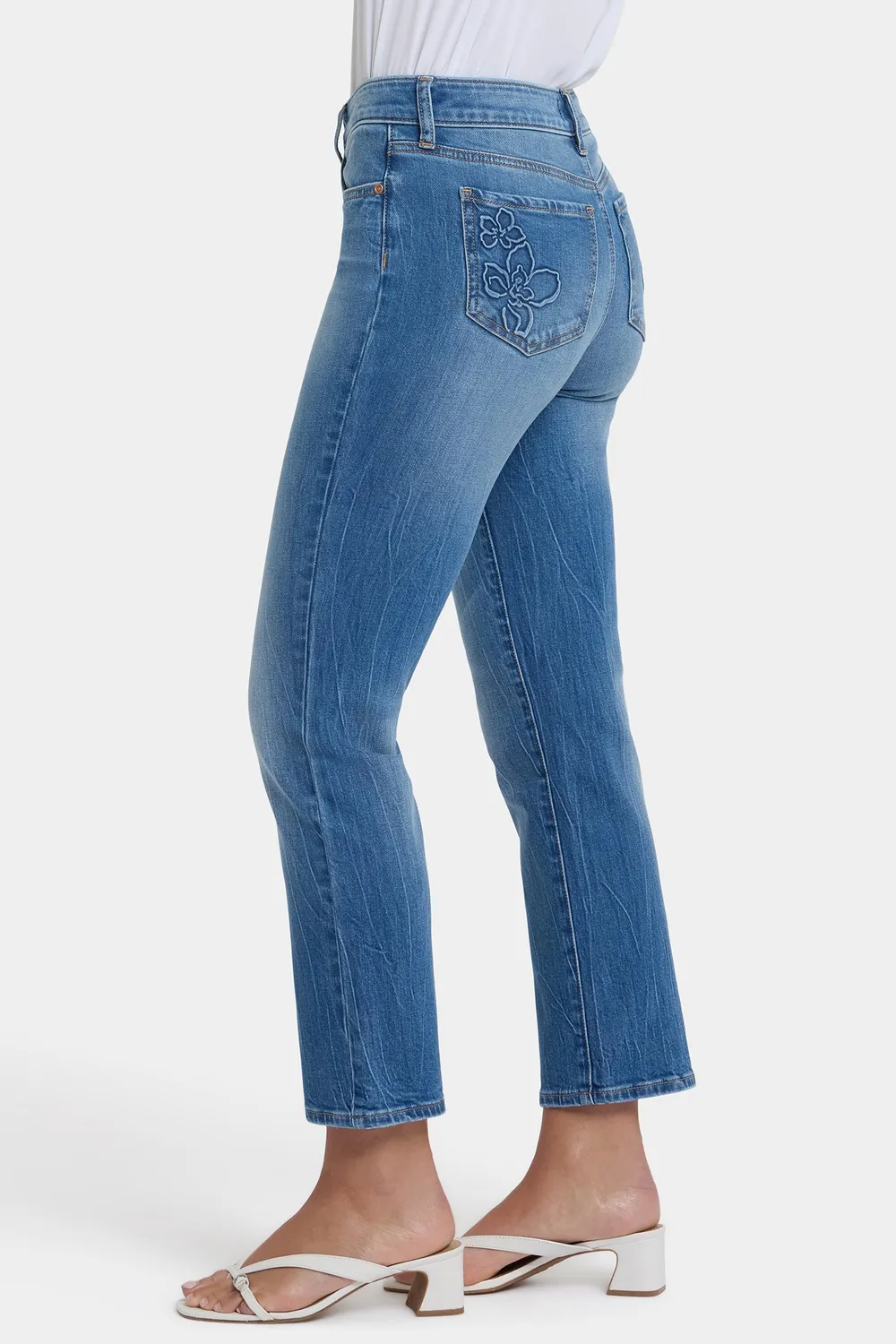 NYDJ Marilyn Straight Ankle Jeans Pacifica blaue Jeans