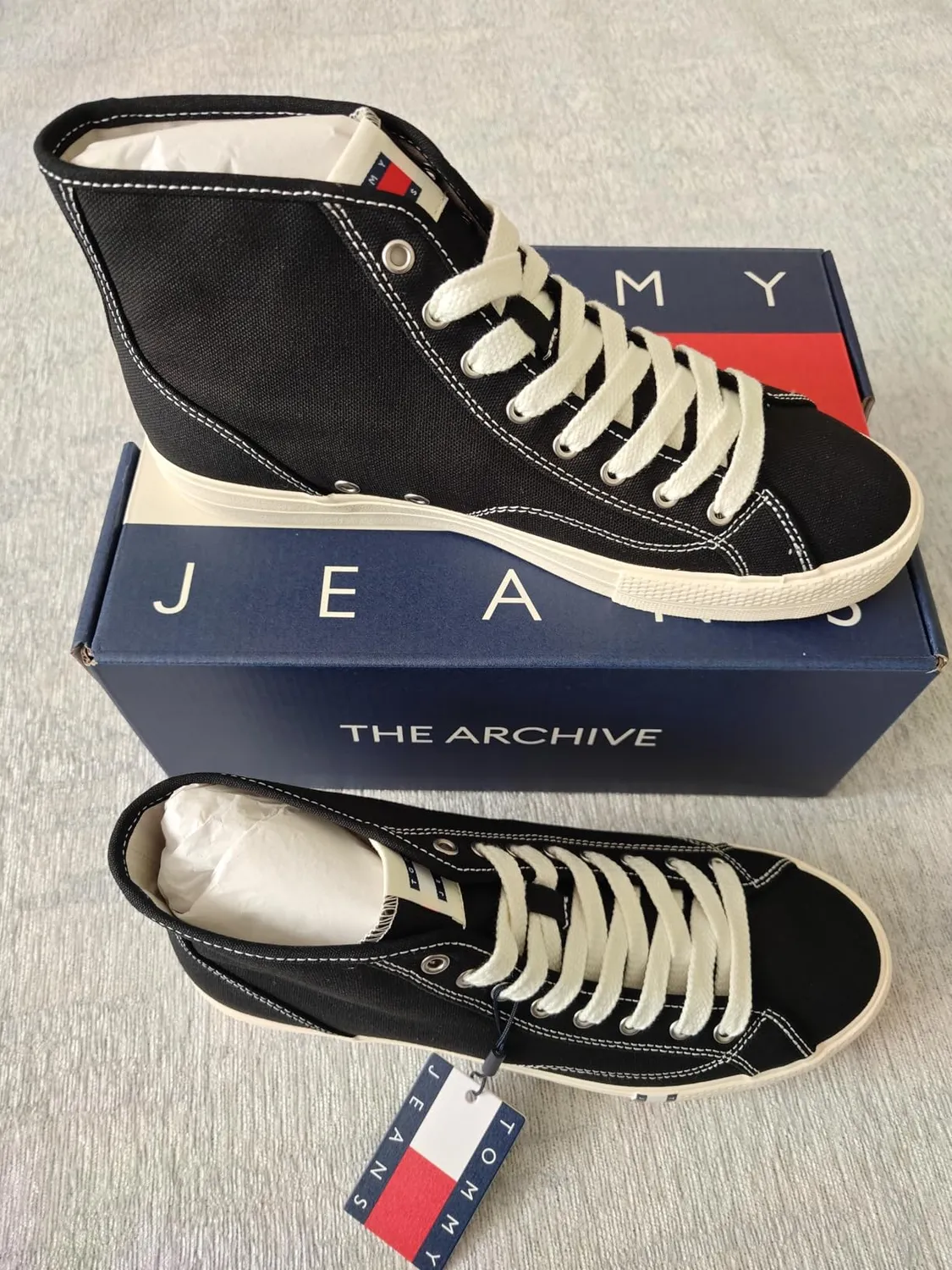 Tommy Jeans Archive Y2K EN0EN03034 Mid-Top Sneaker Gr.38 schwarz