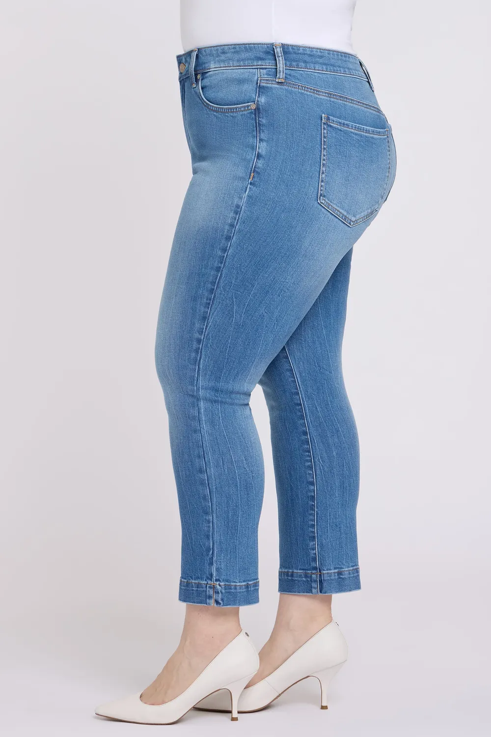 NYDJ Sheri Slim Straight Plus Jeans Pacifica schmal