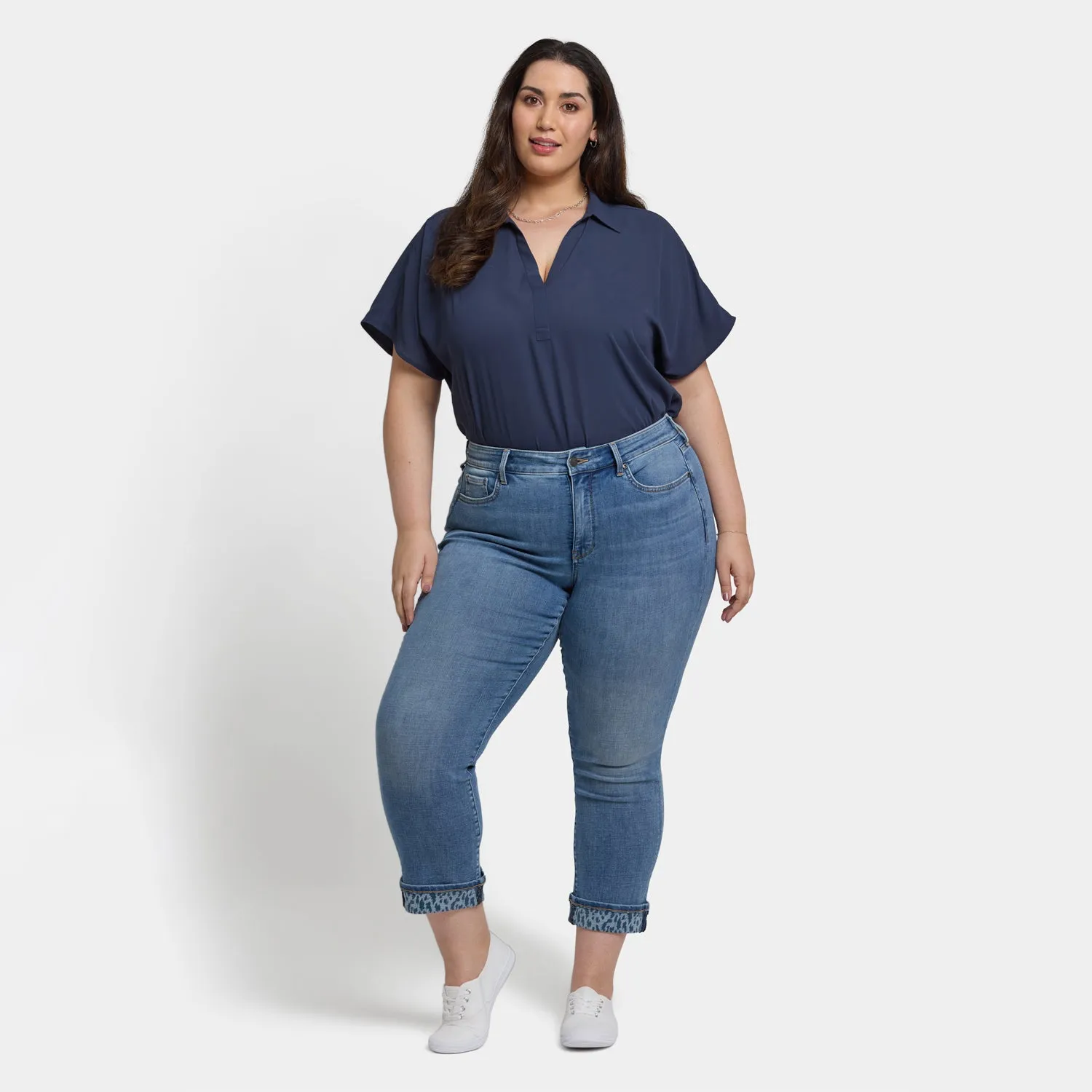 NYDJ Marilyn Straight Plus Jeans Barcelona Breeze