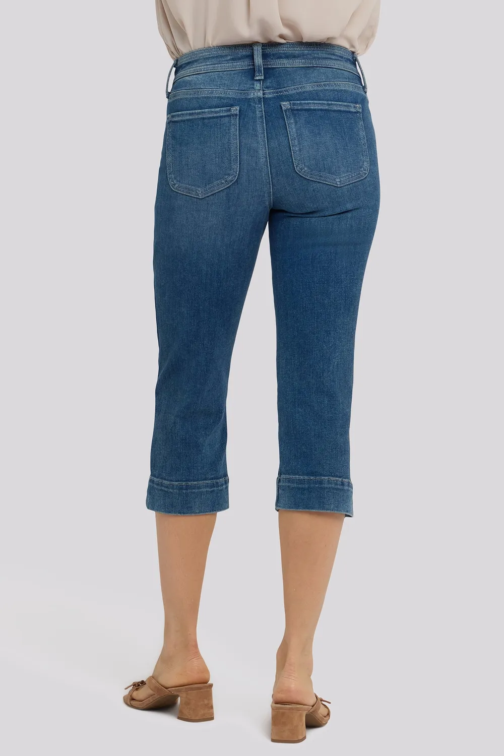 NYDJ Marilyn Straight Crop Jeans Breezy Palms