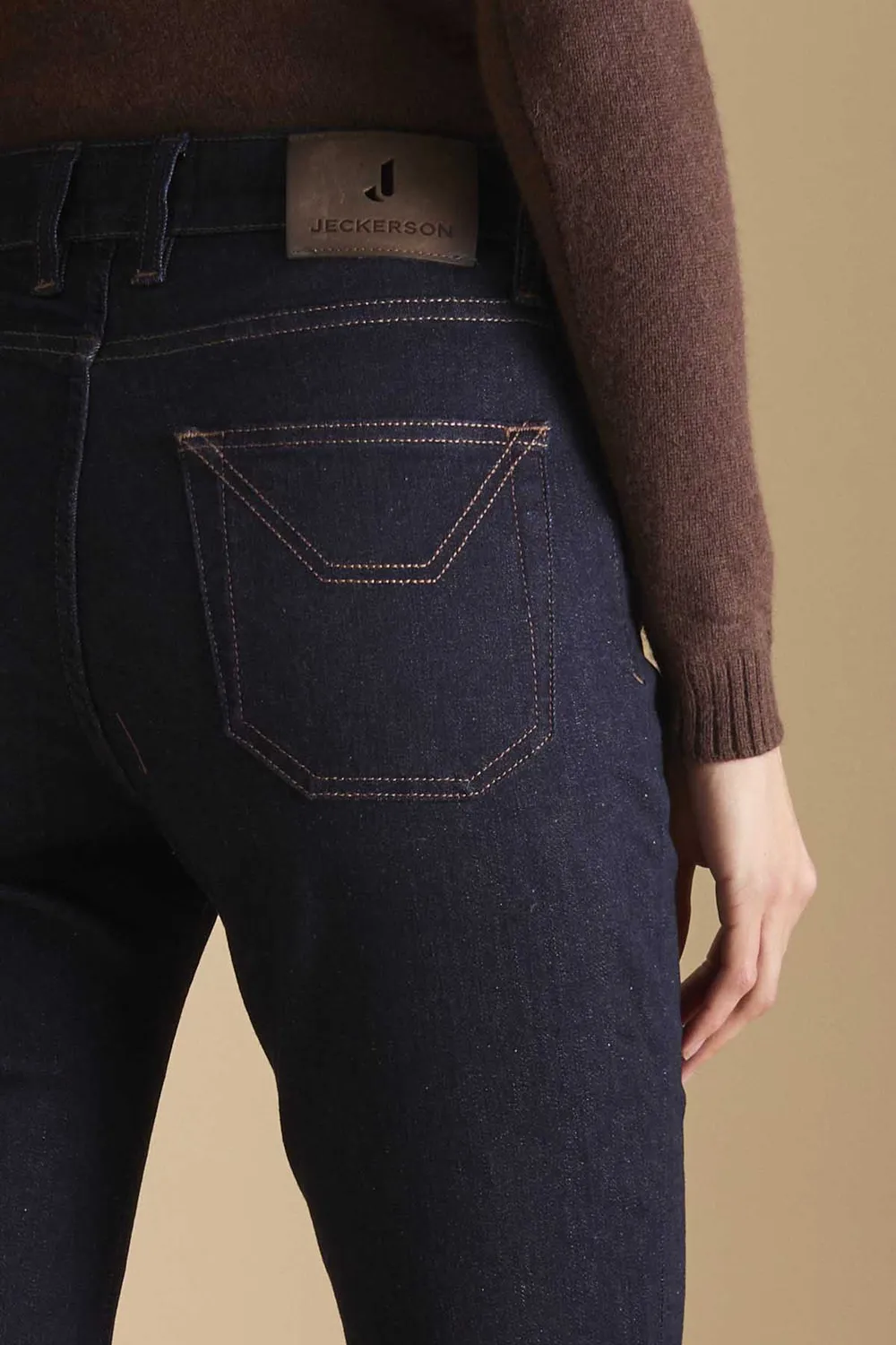 Jeckerson Jennifer Flared Fit Jeans dunkelblau Stretch