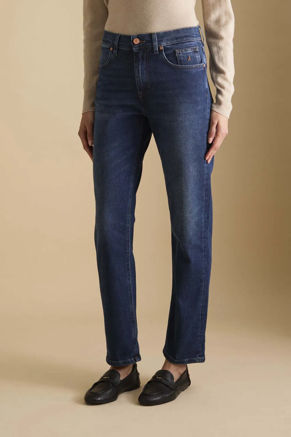 Jeckerson Jane Straight Fit Jeans Dunkelblau Damen
