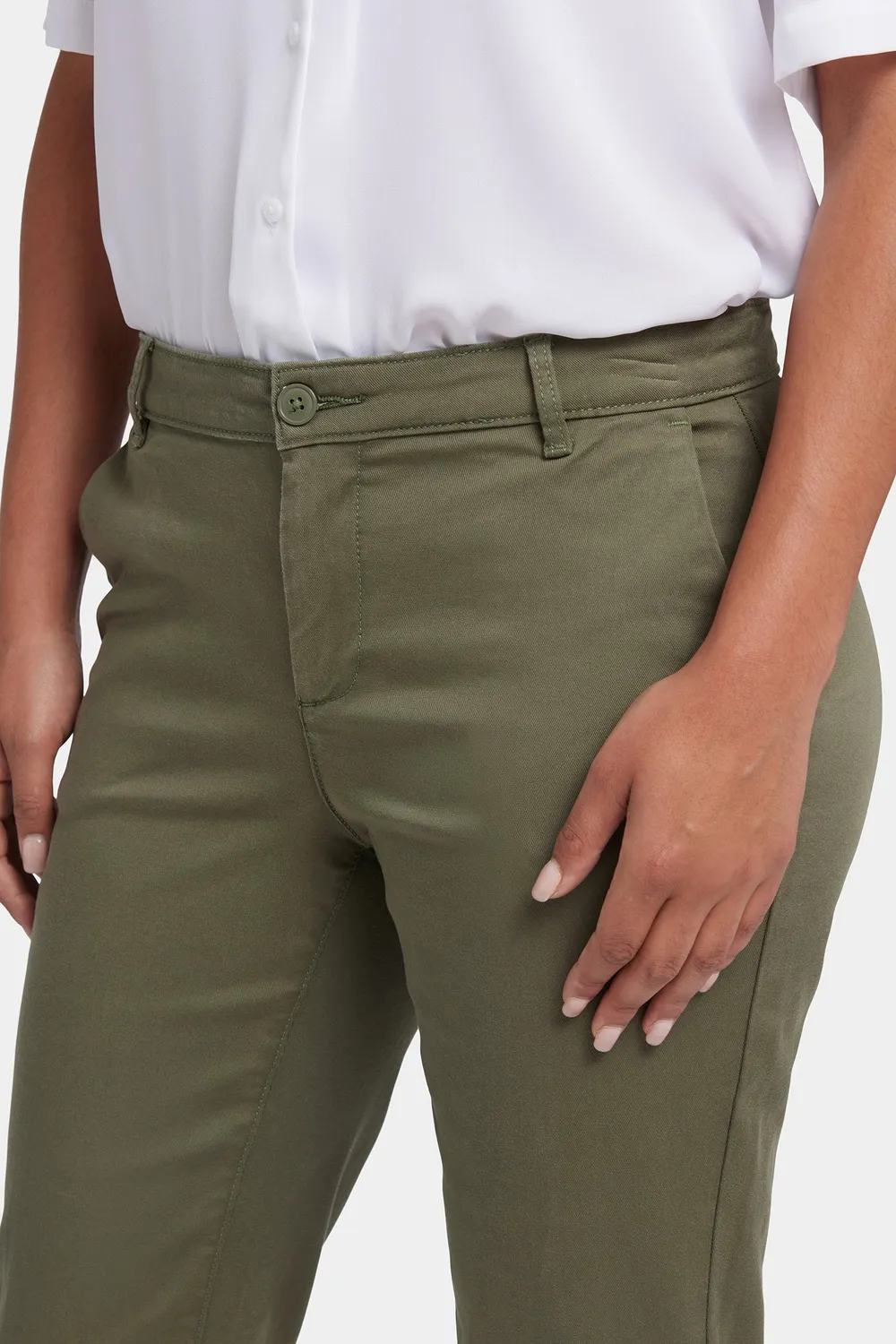 NYDJ Sadie Slim Hose Avocado grün schmal