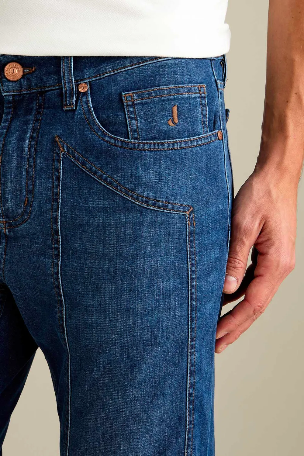 Jeckerson John Slim Fit Jeans mittelblau Stretch