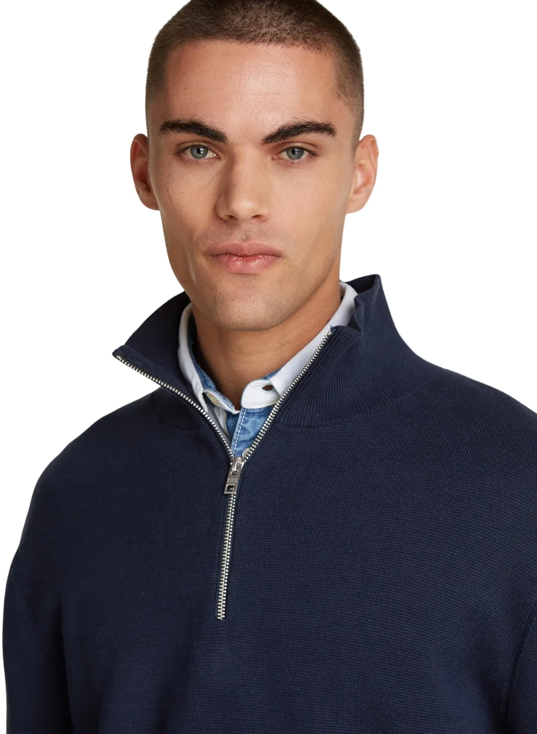 Tommy Jeans Regular Fit Half Zip Mock Pullover Herren M