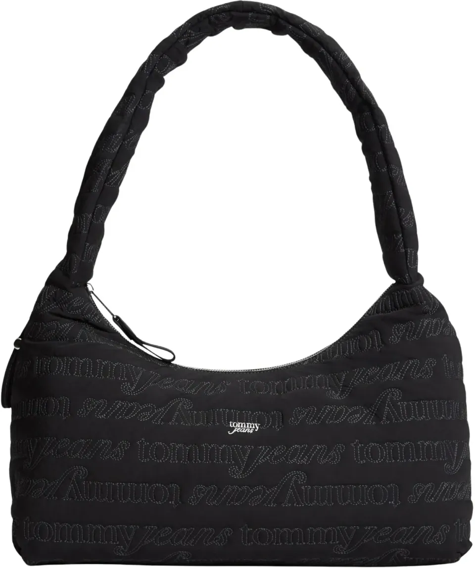 Tommy Jeans Icon Nylon Crossbody Umhängetasche schwarz