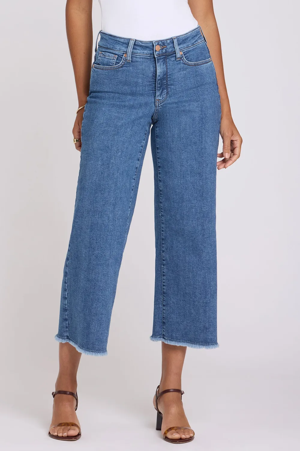 NYDJ Teresa Wide Leg Ankle Jeans Salton Indigo