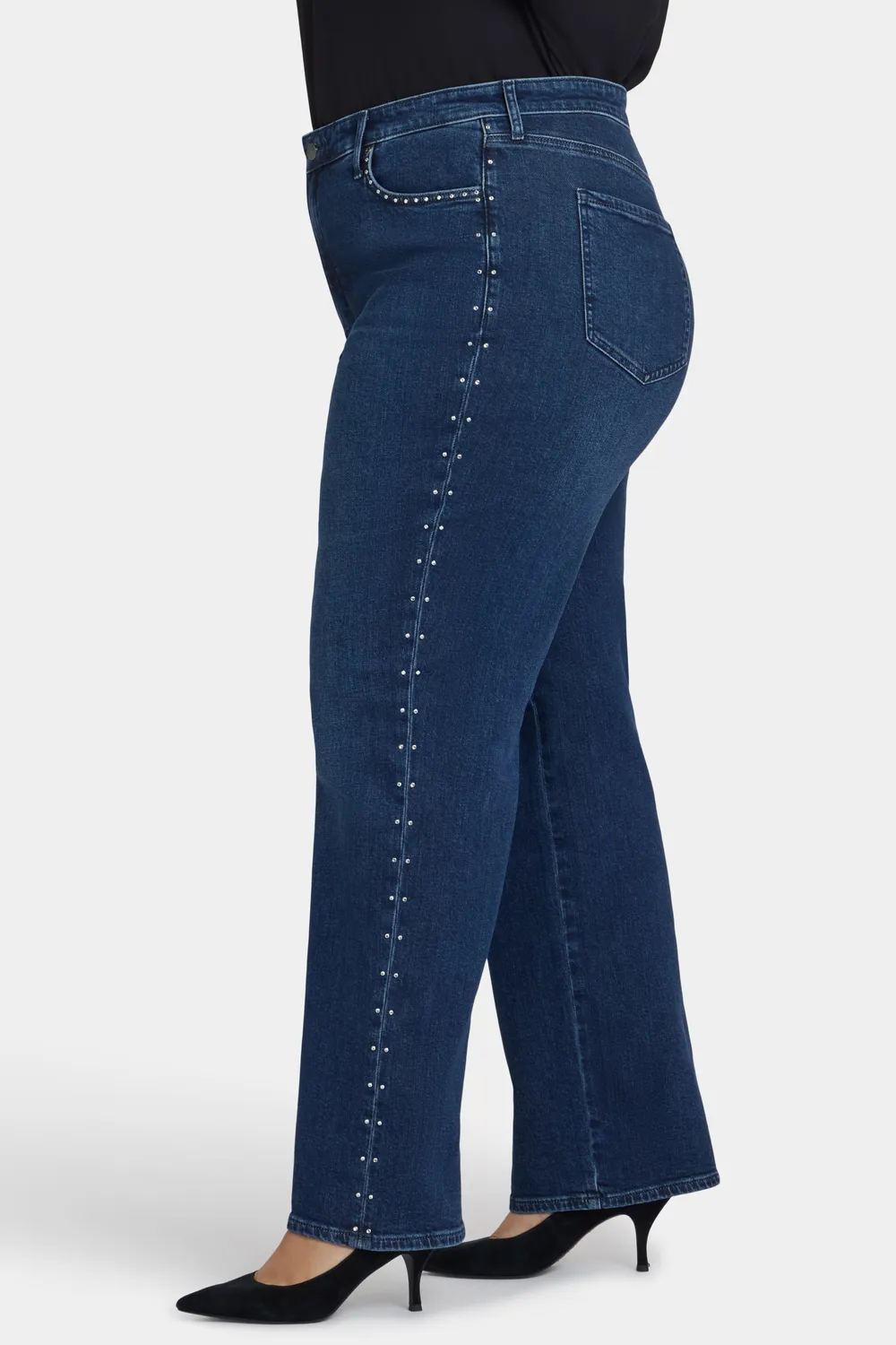 NYDJ Brooke Loose Straight Plus Jeans Louvre Sapphire