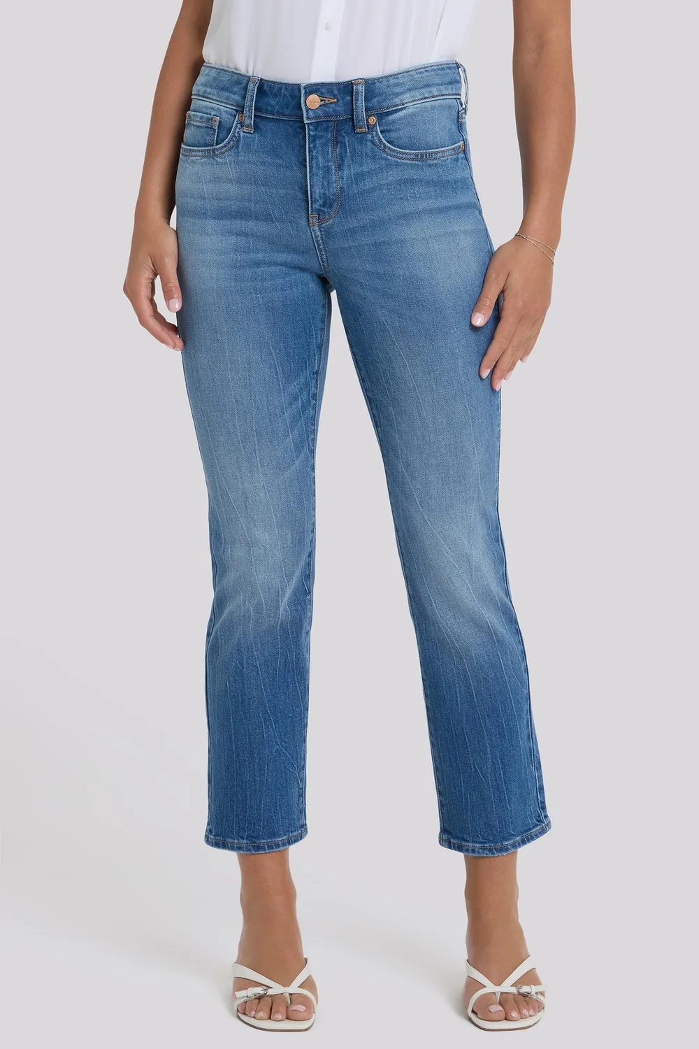 NYDJ Marilyn Straight Petite Jeans Pacifica indigo 25"