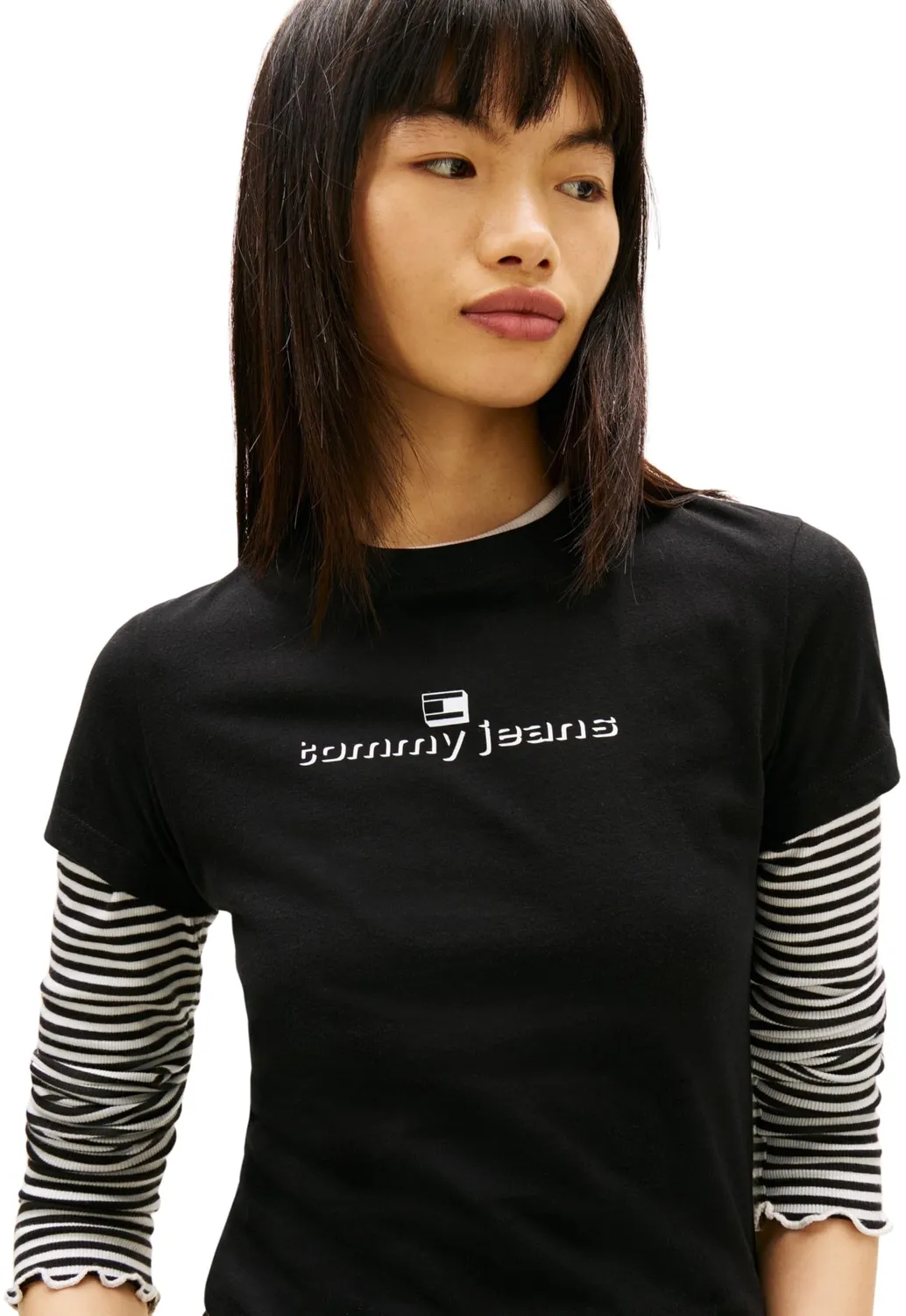Tommy Jeans S/S T-Shirt Damen Gr. L Kurzarm Basic