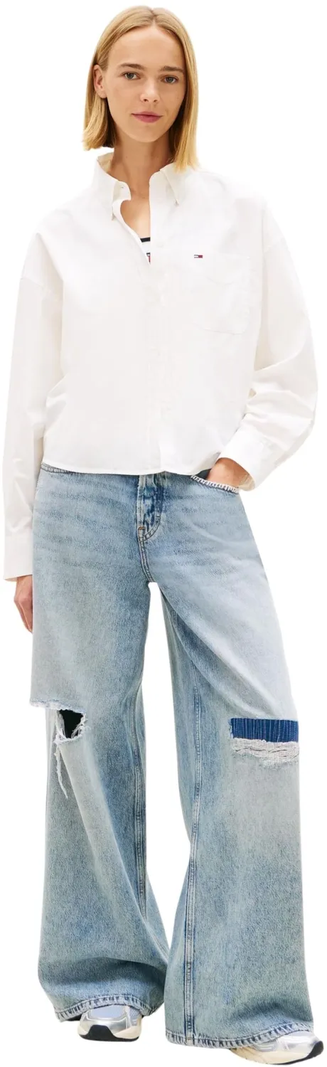 Tommy Jeans Essential Crop DW0DW22766 Shirt Rosa cropped