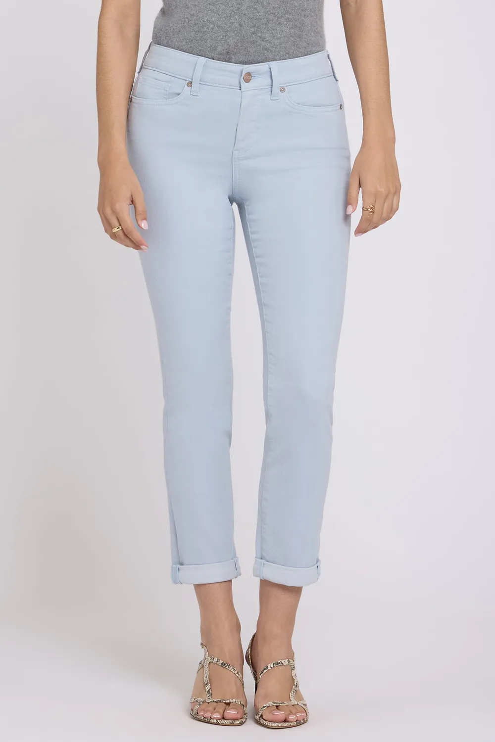 NYDJ Sheri Slim Straight Ankle Jeans Blue Clover