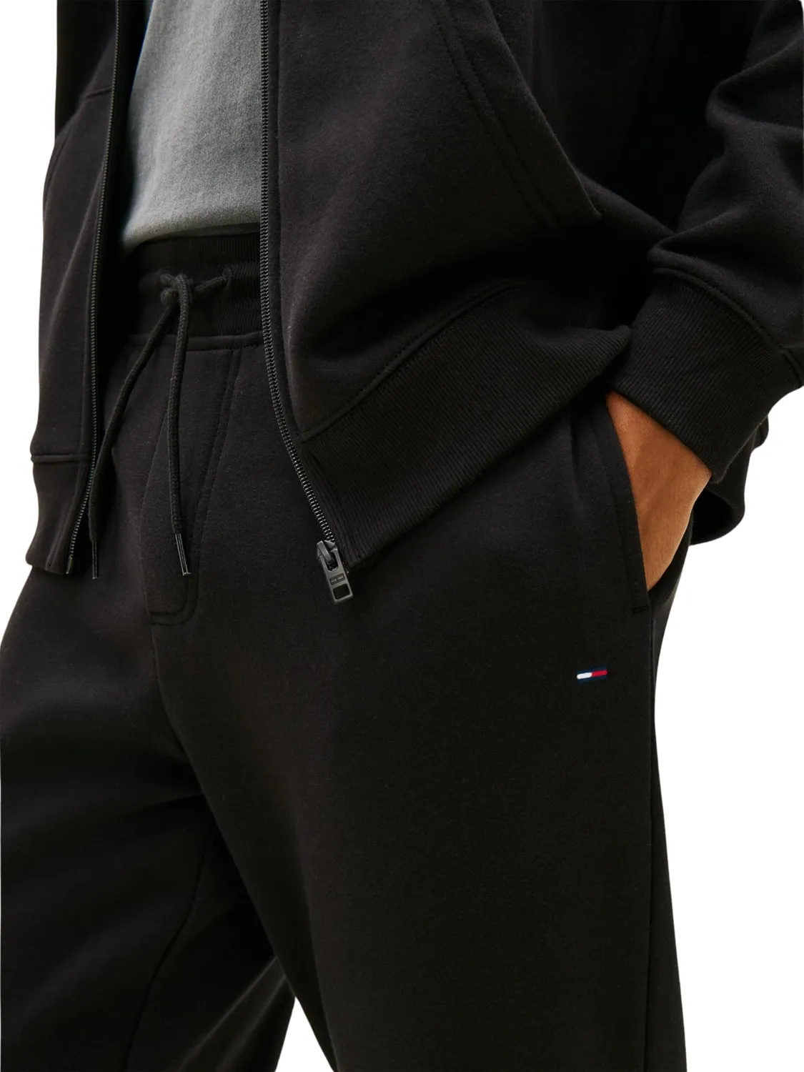 Tommy Jeans Flag Tracksuit Trainingsanzug XXL Schwarz
