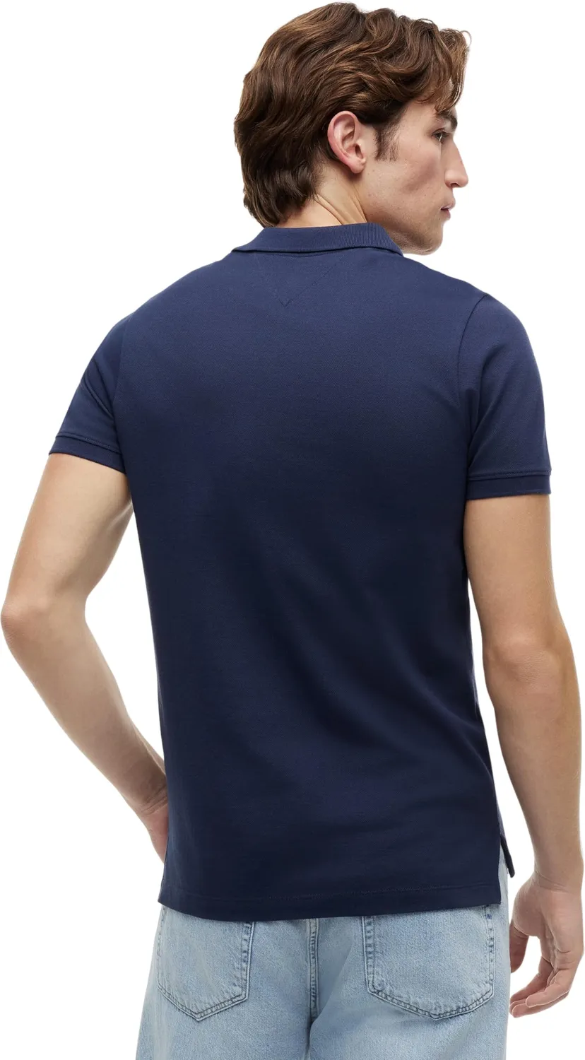 Tommy Jeans Poloshirt Slim Fit M blau Kurzarm