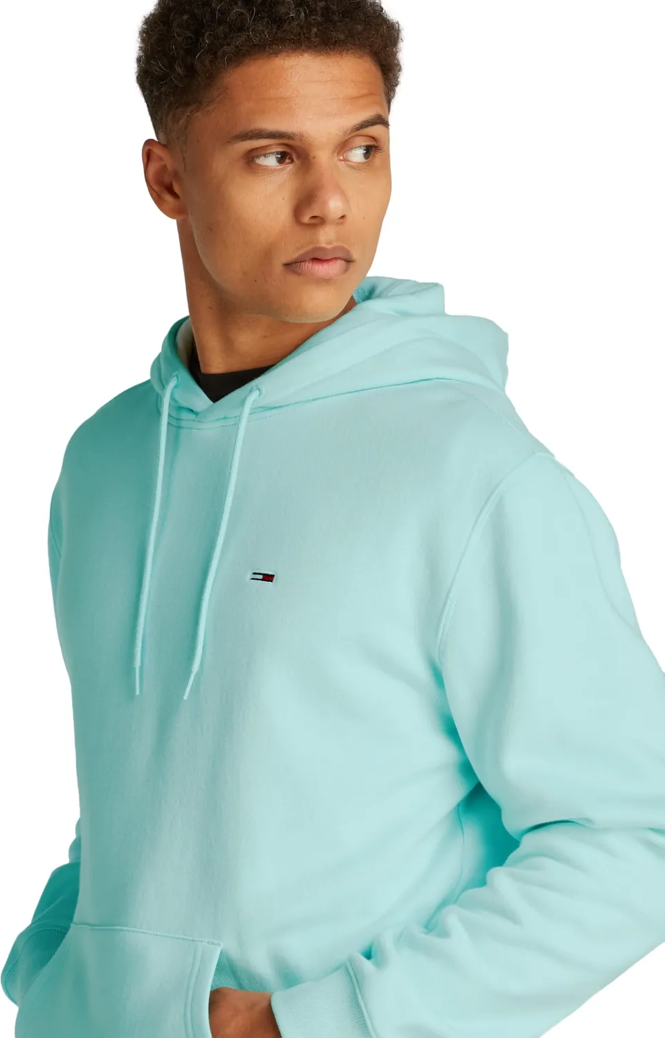 Tommy Jeans TJM Reg S Flag Hoodie Grün 3XL mit Kapuze