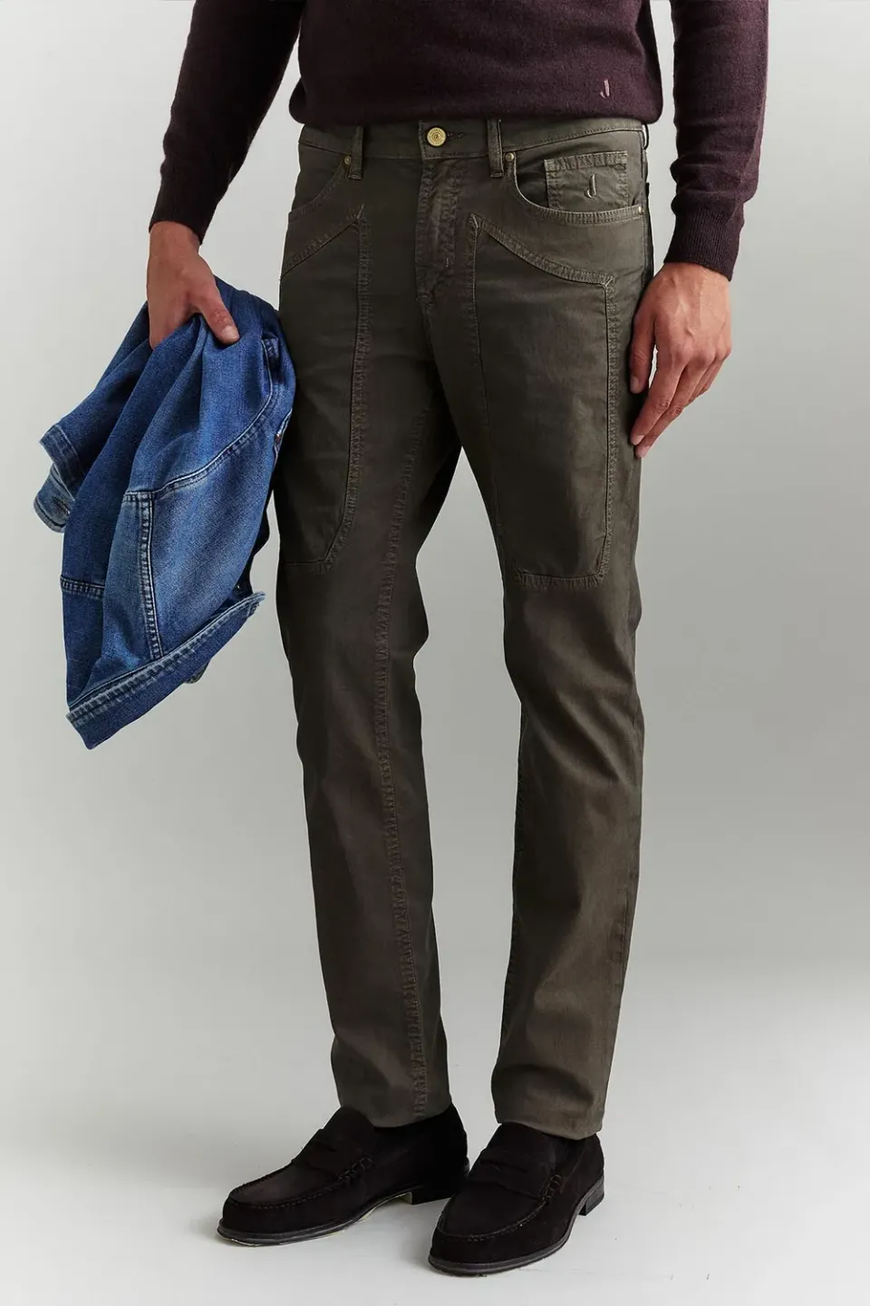 Jeckerson John Slim Fit Hose dunkelgrün Tencel