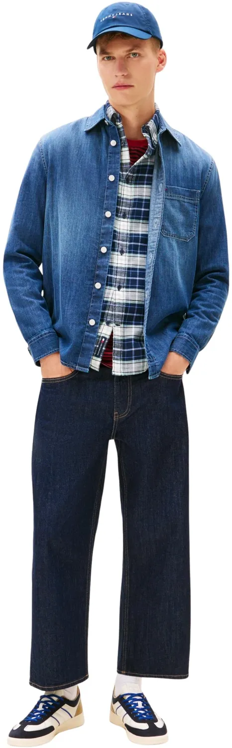 Tommy Jeans TJM Denim Hemd M Regular Fit Langarm
