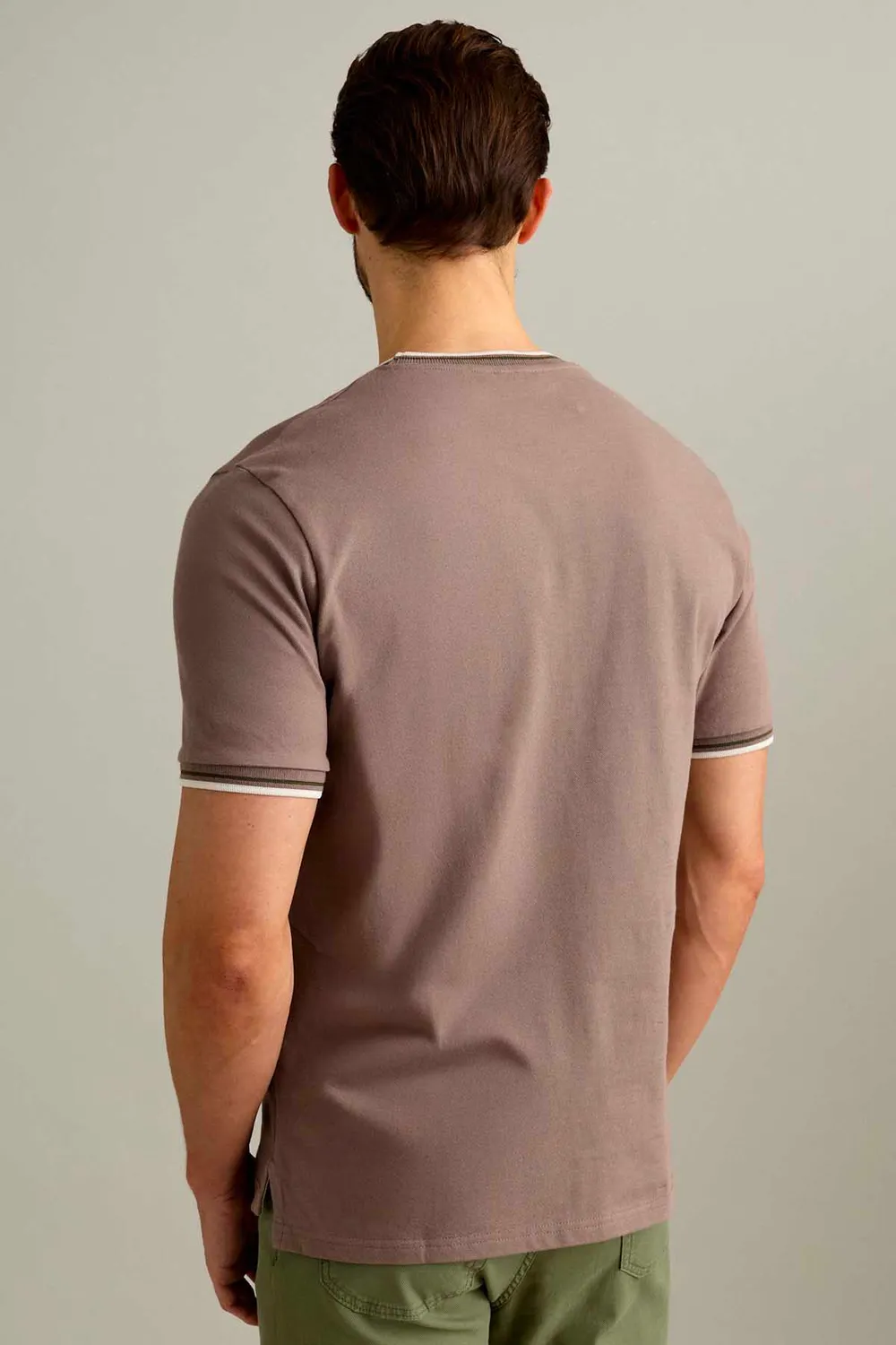 Jeckerson Piquet T-Shirt Herren schokobraun Kurzarm
