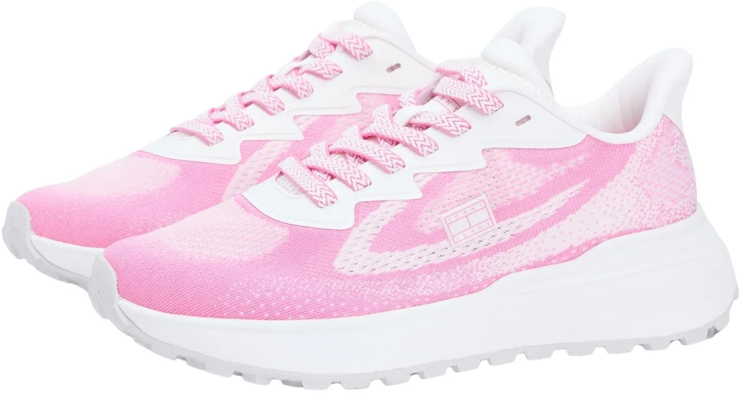 Tommy Jeans Sporty Knit Runner Sneaker Damen 38 Rosa