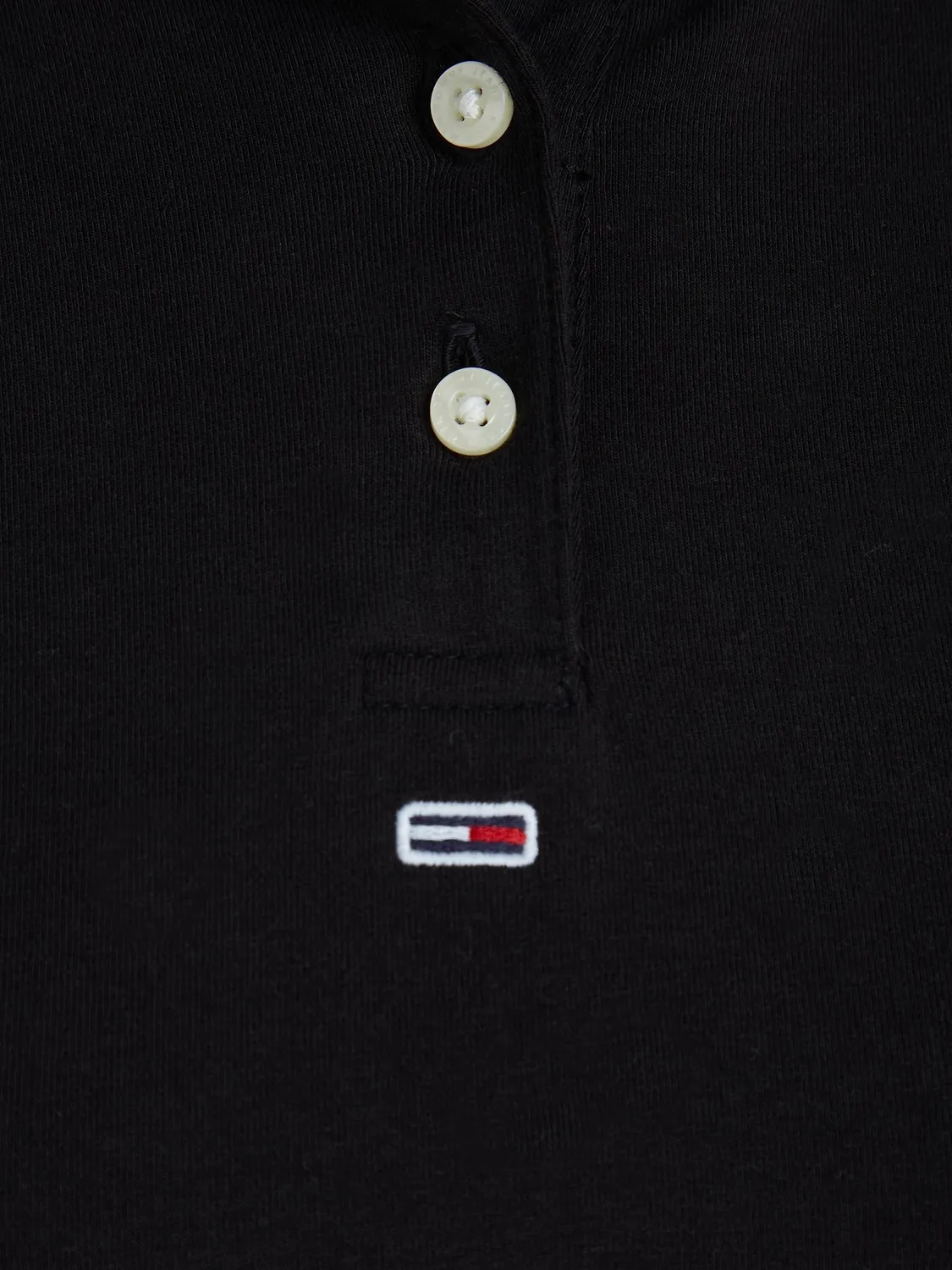 Tommy Jeans Damen Langarm Polo Shirt XS Pique Kragen