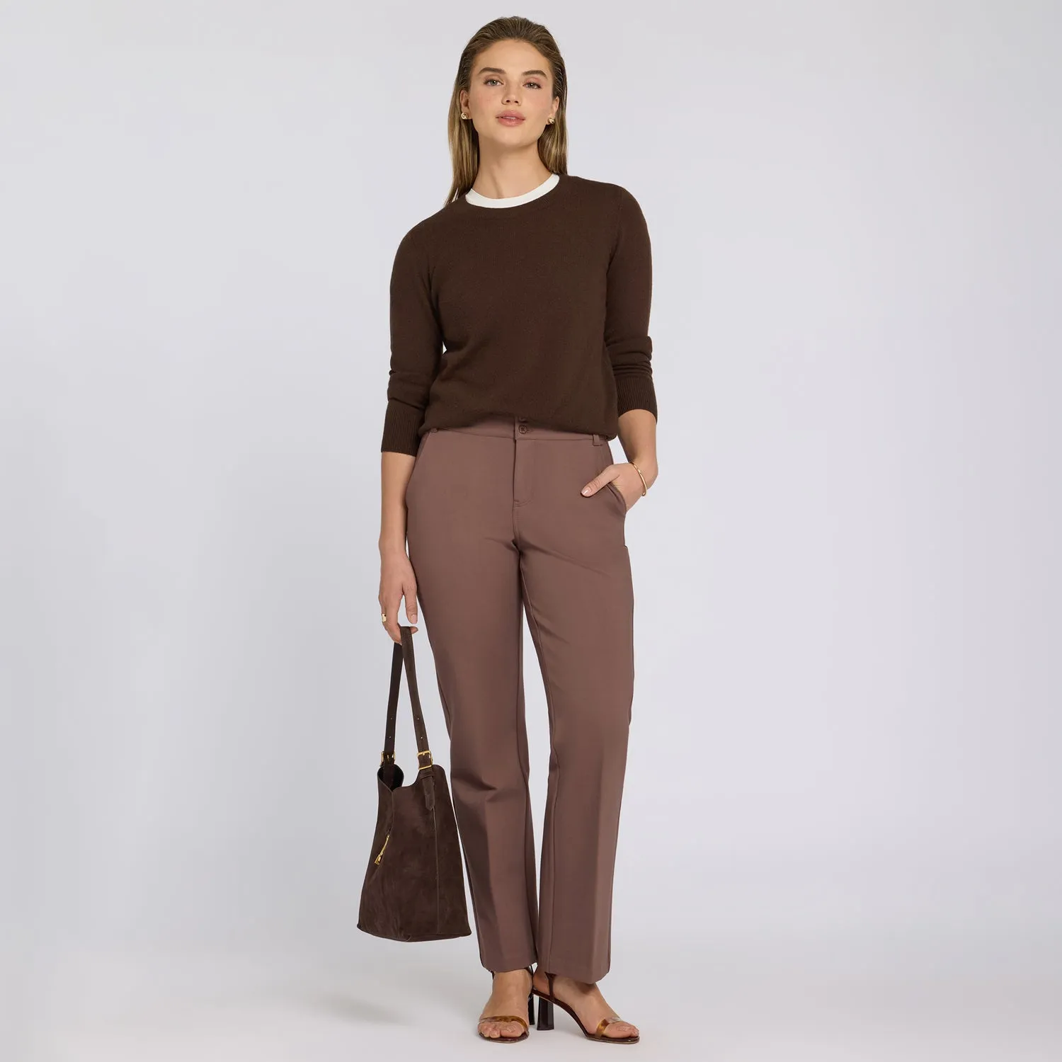 NYDJ Bella Trouser Hose Deep Taupe formend