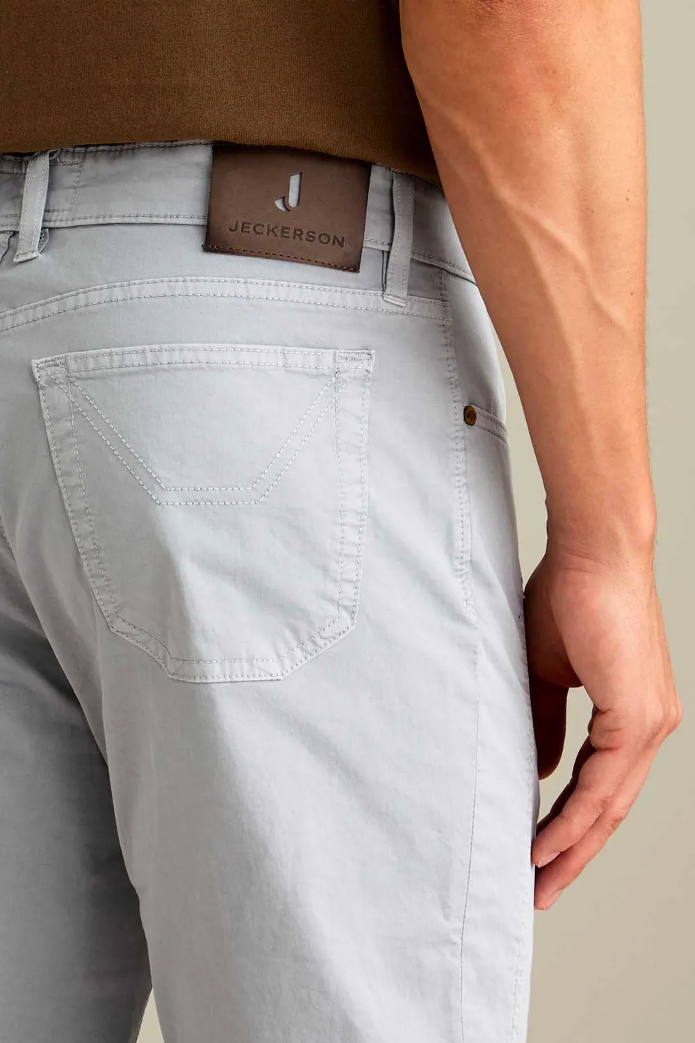 Jeckerson John Slim Fit Hose Zementgrau Raso Comfort