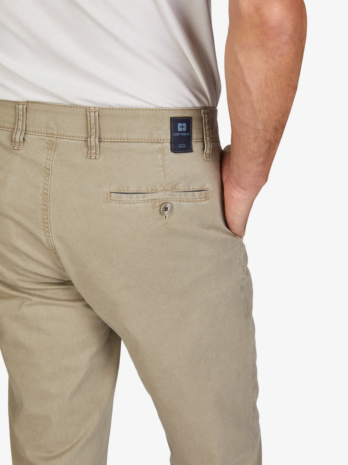 Club of Comfort Garvey 6701 Chino Grau-Beige Stretch