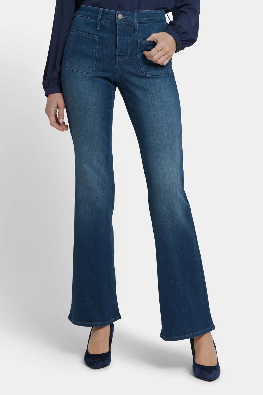 NYDJ Ava Flared Jeans Hugo Rain dunkelblau