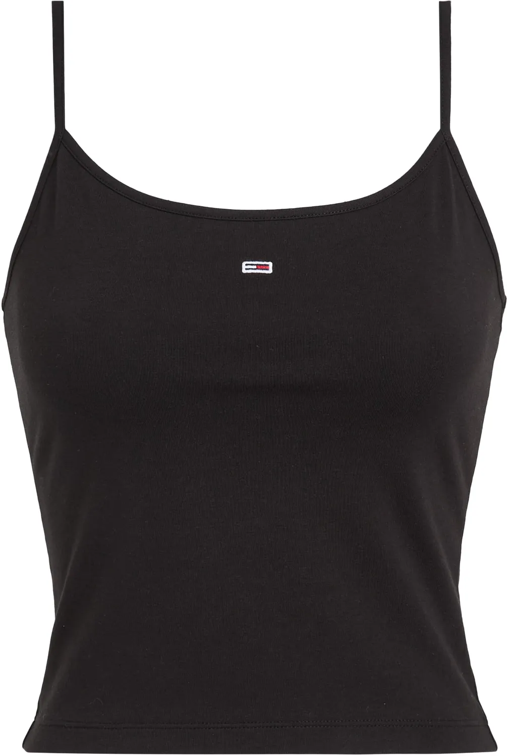 Tommy Jeans Strap Top DW0DW17381 Schwarz Cropped