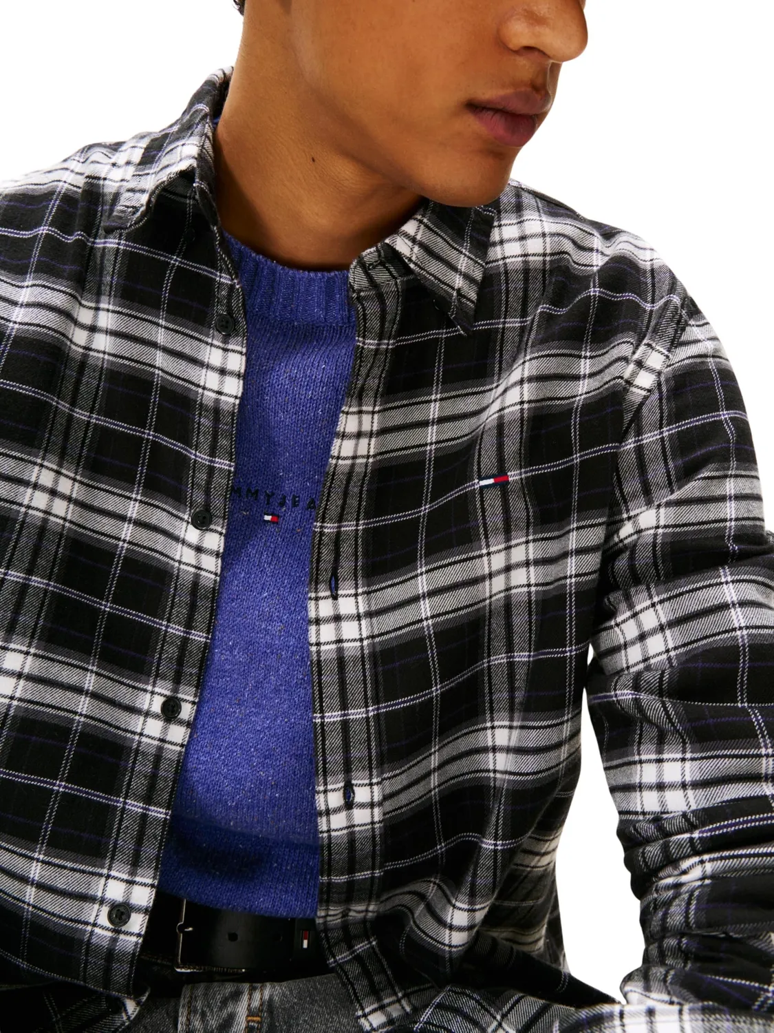 Tommy Jeans TJM DM0DM22024 Flanellhemd Herren 3XL kariert