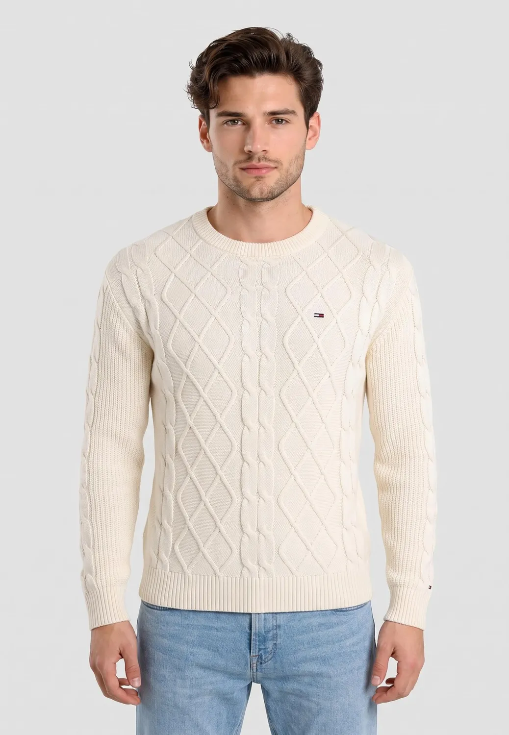 Tommy Jeans TJM Cable Knit DM0DM23405 Pullover Herren