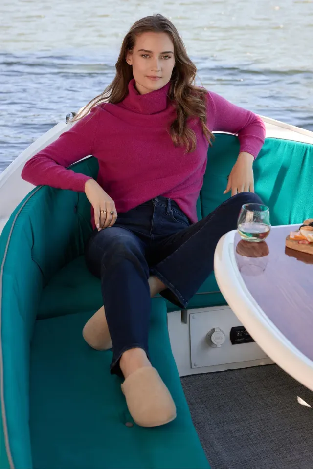 NYDJ Cashmere Essential Turtleneck Pullover Jazzy Kaschmir