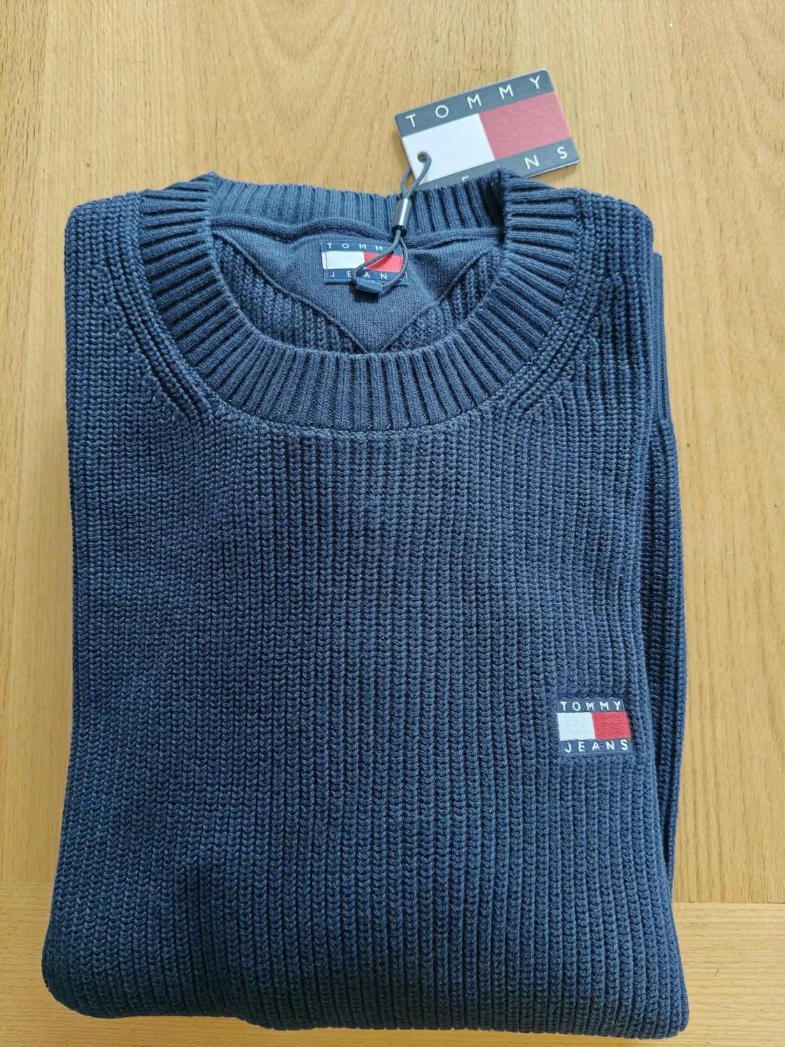 Tommy Jeans Reg Badge Dm0dm20923 Pullover XL Schwarz Strick
