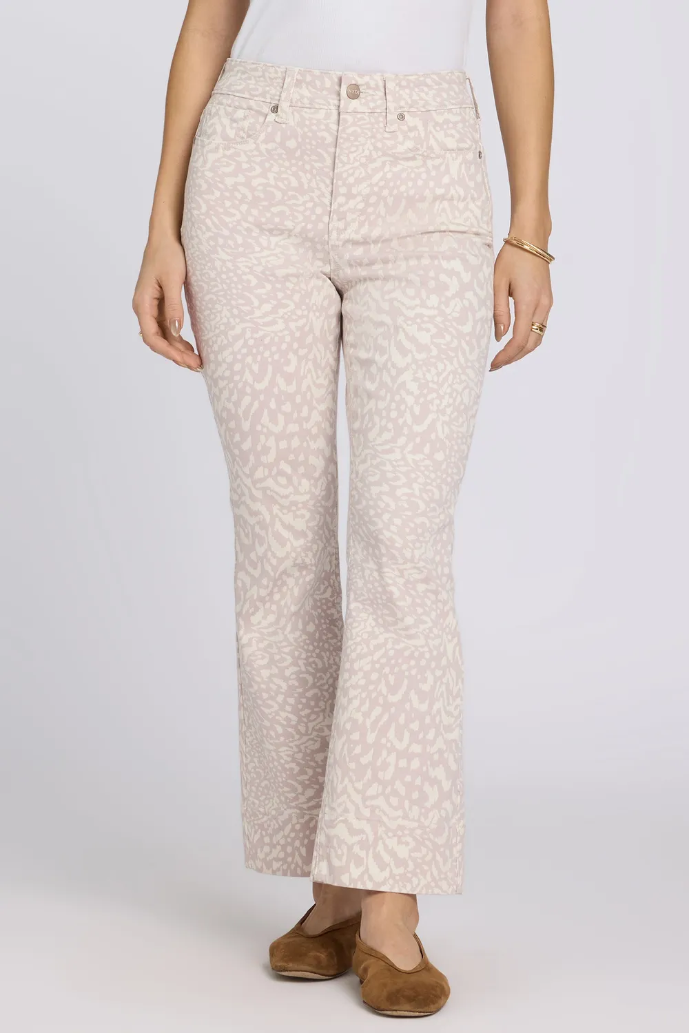 NYDJ Billie Mini Bootcut Petite Jeans Snow Leopard