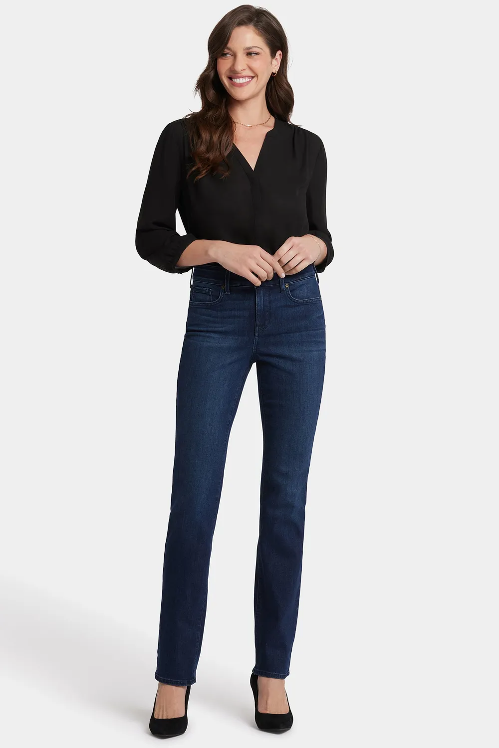 NYDJ Marilyn Straight Jeans Denslowe gerade Lift Tuck