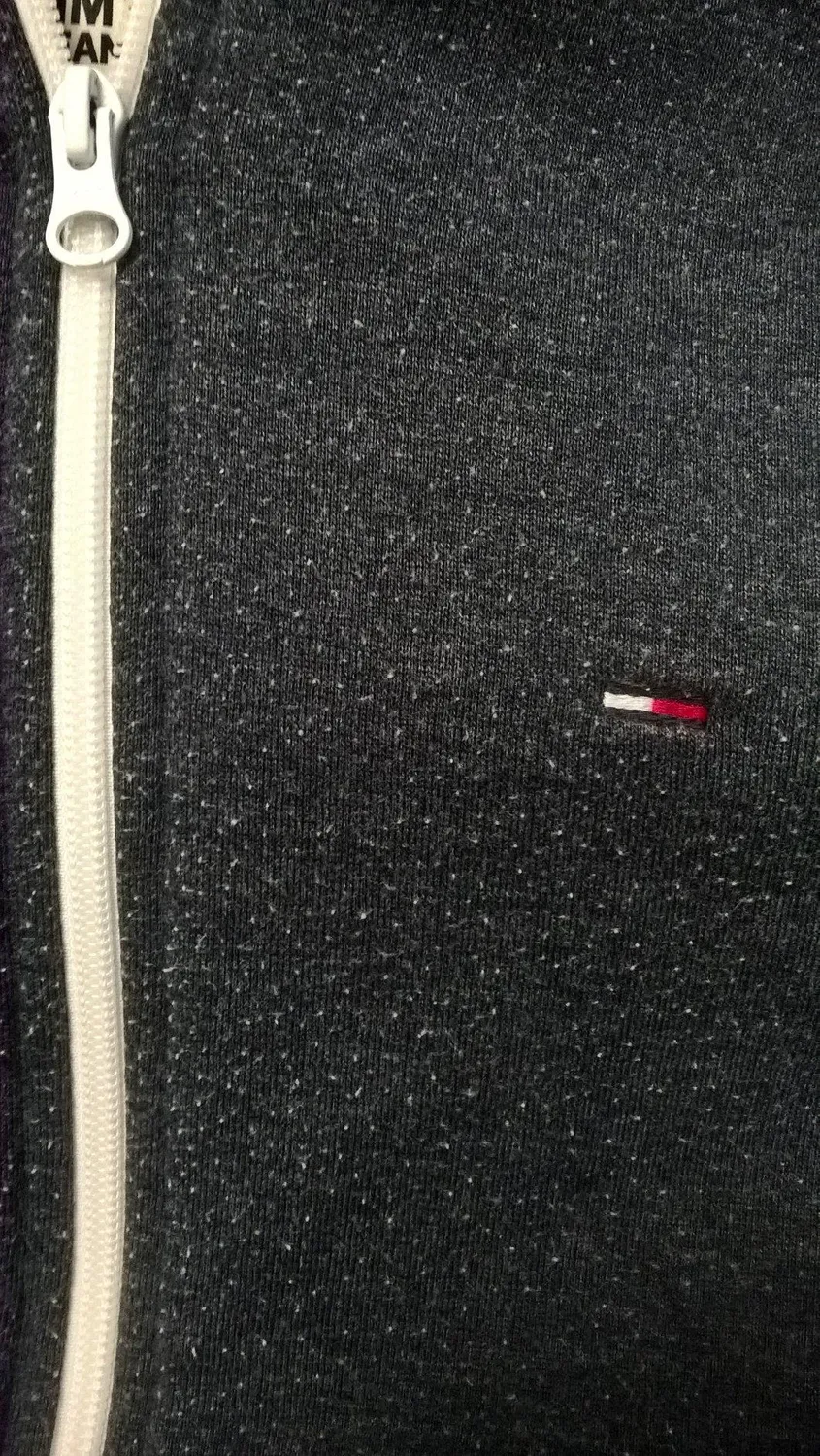 Tommy Jeans Flag Zip Thru Hoodie Herren Kapuze Schwarz