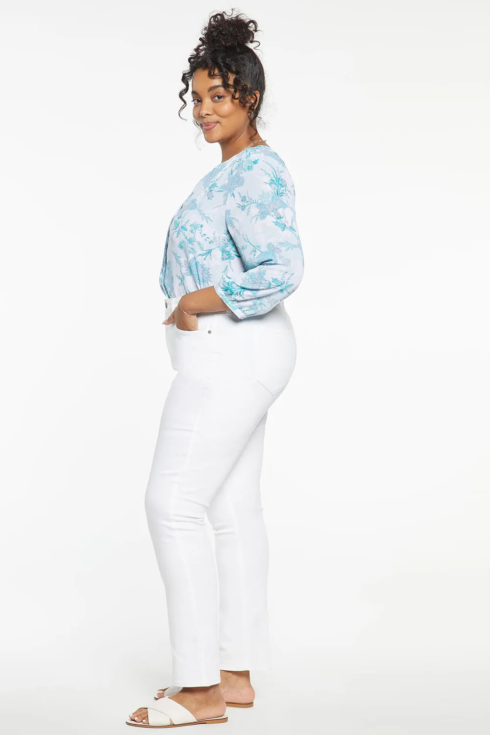 NYDJ Sheri Slim Plus Size Jeans Optic White weiß