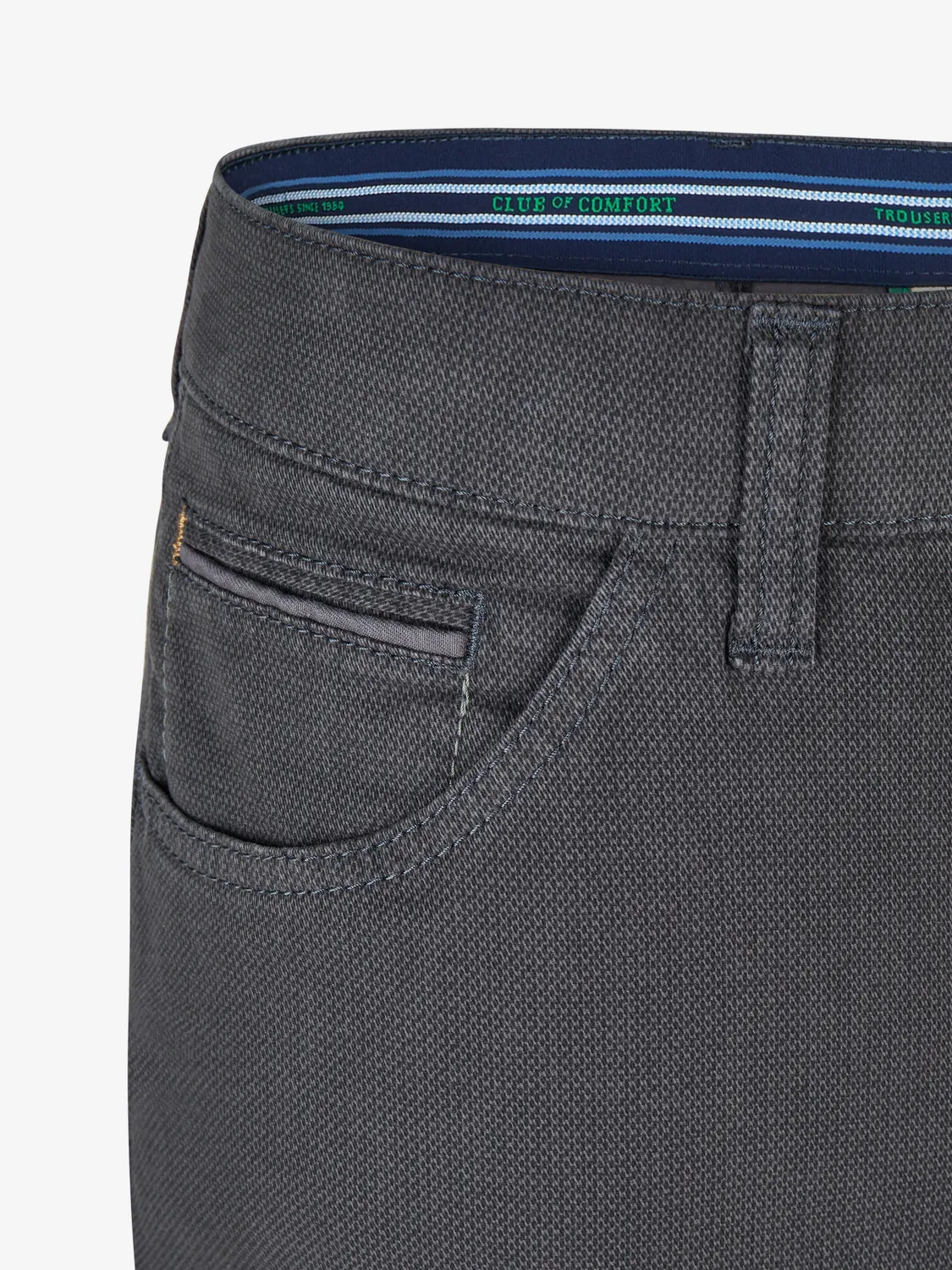 Club of Comfort Marvin 8214 Herrenhose dunkelgrau Stretch