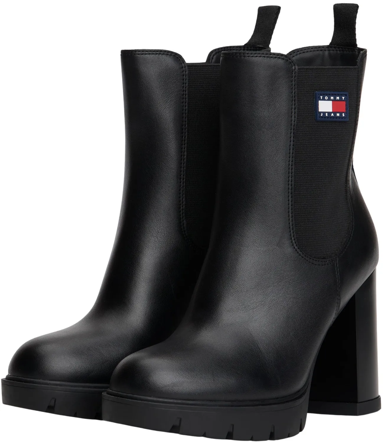 Tommy Jeans Mid Boot Leder Stiefel Damen mit Absatz